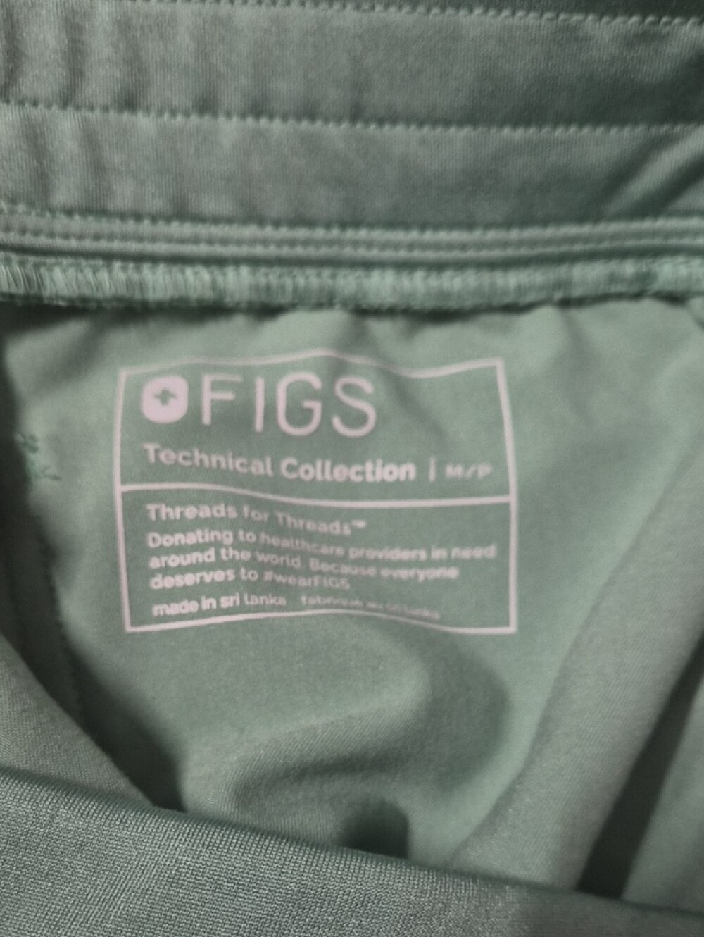 Figs Jade Joggers with Orange Drawstring - Picture 2 of 2